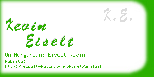 kevin eiselt business card